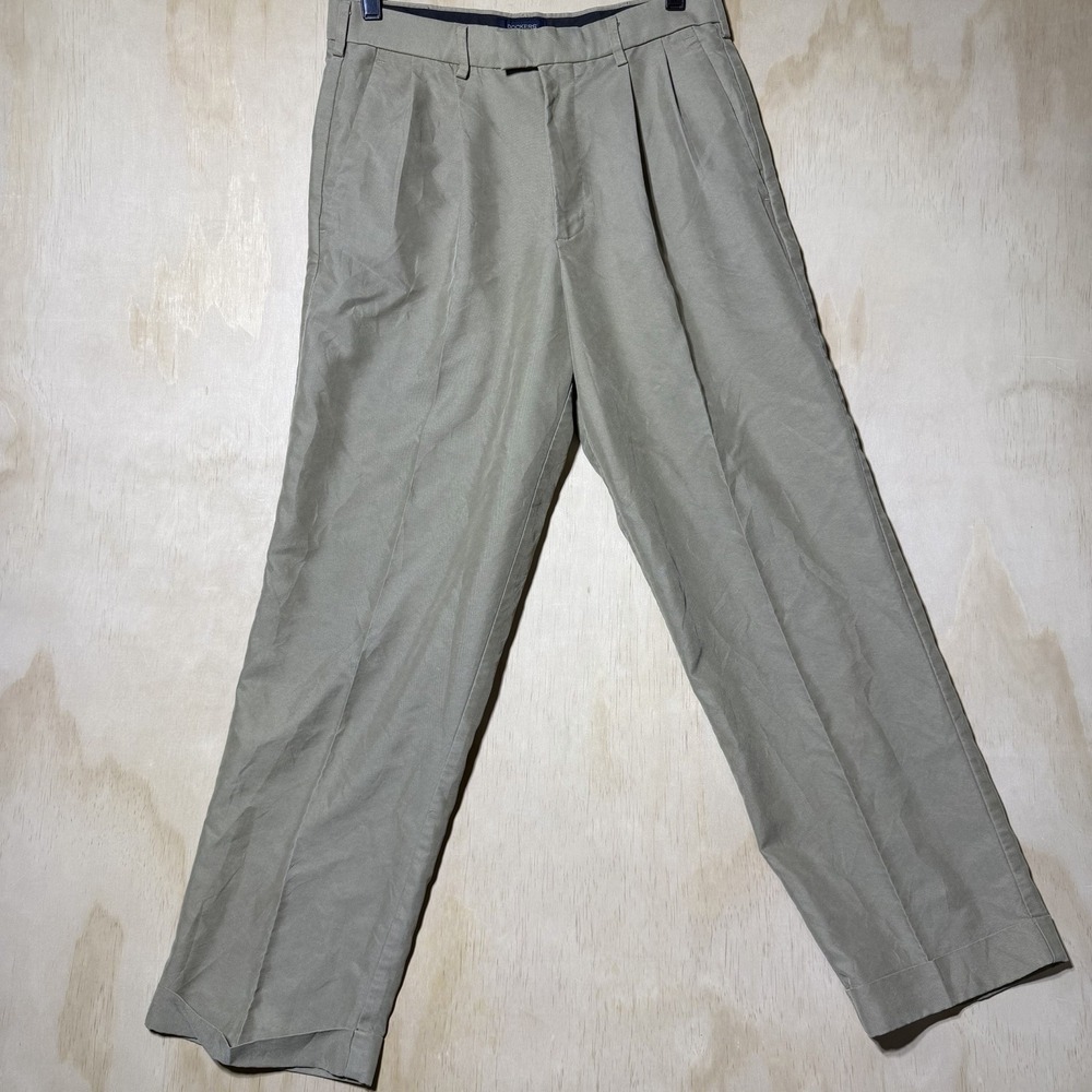 Dockers Mens 30x30 Khaki Pleated Chino Pants Tencel Lyocell Dress Casual